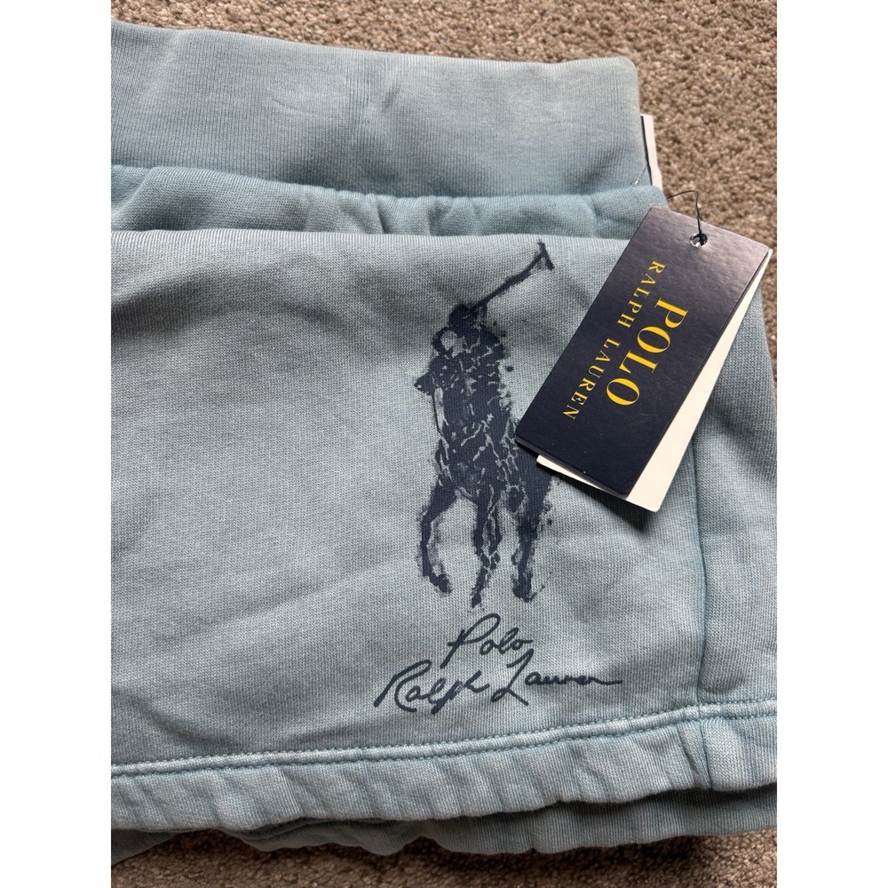 NEW Polo Ralph Lauren Men's Big & Tall Big Pony Fleece Blue Shorts‎ 5XLT